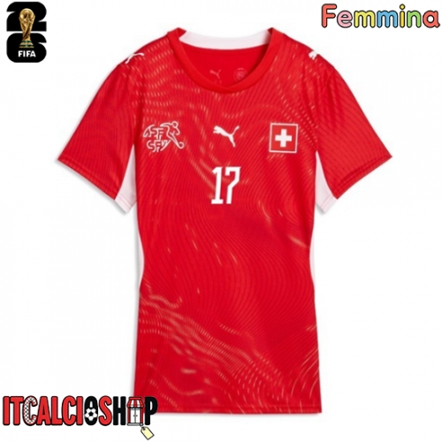 Svizzera Ruben Vargas #17 Prima Maglia Femmina Mondiali 2026 Manica Corta